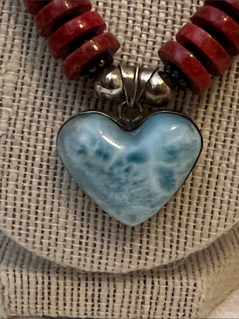 Coral and Larimer Necklace - Picture 3 of 7
